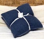 Set Of Thro By Marlo Lorenz Indigo Blue Pillow Covers 20" X Georgetown New. Fixed Price $18.00.
