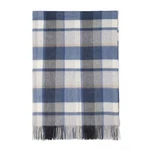Organic Club Blue And Gray 100% Sheep Wool Throw Premium Quality Blanket 55X75". Fixed Price $129.95.