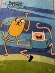 Vintage Adventure Time Fleece Throw Blanket Finn & Jake Dancing 45X60 Soft Rare. Fixed Price $24.99.