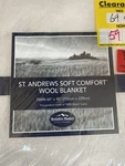 New Berkshire Wool Ivory Cream Blanket Twin St Andrews Washable Soft Comfort. Fixed Price $71.99.