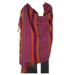Yak+sheep Blend Tribal Shawl/throw Handloomed Reversible Color: Amber & Navy. Fixed Price $47.00.