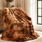 Lagraty Faux Fur Throw Blanket 50 60 Luxury Soft Fluffy Thick Rabbit Bl.... Fixed Price $67.35.
