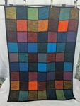 Vtg Biederlack Jewel Color Stained Glass Throw Blanket 75"X53 Modern Usa. Fixed Price $59.99.