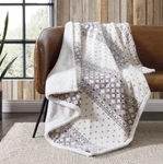 Eddie Bauer Fair Isle Peak Sherpa Fleece Throw Blanket. Fixed Price $36.00.
