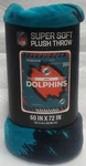 Miami Dolphins 60X72 Game Tech Micro Raschel Throw Blanket - Nfl. Fixed Price $36.99.