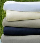 Sferra Grant All Season Lightweight Cotton Blanket In Stripes From Portugal. Fixed Price $262.00.