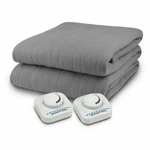 Biddeford Heated Electric Blanket Grey Soft Warm Bedding Queen Size. Fixed Price $66.99.