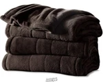 Sunbeam Heated Plush Electric Blanket - Queen Size Walnut Brown. Fixed Price $89.99.
