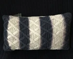 Lacourte Vouge Navy Tie-dyed Stripe Knit 14" X 26" Decorative Throw Pillow. Fixed Price $42.79.