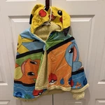 Pok Mon Kids Sherpa Snuggle Wrap Hoodie Blanket Pikachu Charmander Squirtle Snap. Fixed Price $13.10.