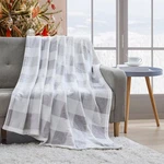 Kate Aurora Oversized Gray & White Plaid Farmhouse Accent Throw Blanket - 50"X70. Fixed Price $17.50.