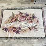 "live Well Love Much Laugh Often Tapestry Throw Blanket Collections. Fixed Price $16.80.