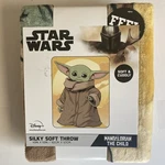 Disney's Star Wars Mandalorian The Child Yoda Silky Soft Throw Blanket New. Fixed Price $17.00.