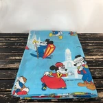 Vintage Disney Bedding Mickey Mouse Ducktales Frontier Throw Blanket Sheet 65X95. Fixed Price $39.99.