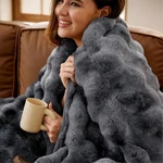 Bedsure Twin Fluffy Minky Blanket 60X80 Grey. Fixed Price $124.99.