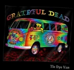 New Tie Dye Grateful Dead Van Bus Plush Throw Gift Blanket Dancing Bears Hippie. Fixed Price $26.62.