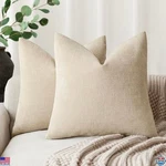 Pack Soft Textured 20X20 Inch Throw Pillow Covers - Beige Farmhouse Accent. Fixed Price $32.92.