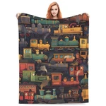 Turamurra Train Blanket Gifts For Kids Boys Soft Warm Lightweight Cozy Funny .... Fixed Price $42.13.