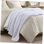 Fuzzy Knit Blanket Dream Soft Cozy Breathable Cover King White. Fixed Price $61.17.