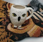 Harry Potter Hedwig Owl Ceramic Coffee Mug 20 Oz. Hogwarts Cup With BLANKET48X60. Fixed Price $16.00.