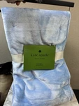 Kate Spade Plush Fleece Throw In Light Blue Color - 60 X 70 Brand New. Fixed Price $68.00.