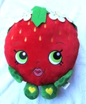 Fiesta Shopkins Large Strawberry Kiss 13" Plush Stuffed Toy Pillow Moose New. Fixed Price $19.99.