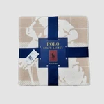 Polo Ralph Lauren Home Oakwood Cotton Throw Tan Ivory Big Pony 50 X 70. Fixed Price $126.00.