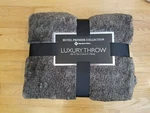Luxury Throw Bear Print Brown Gray Soft Luxurious Warm Oversize 60X70" Blanket. Fixed Price $79.99.