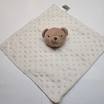 Dream Kids Cream Minky Dot Satin Brown Bear Baby Security Blanket Lovey. Fixed Price $21.99.