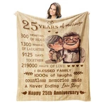 25TH Anniversary Blanket Gifts 60"X 50" For Wedding -.... Fixed Price $38.30.