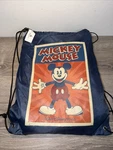 Walt Disney World Mickey Mouse Throw Fleece Blanket With String Backpack Nwt. Fixed Price $19.99.