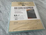 New Vermont Country Store Twin Solid Rib Cord Bedspread 100% Cotton Sage. Fixed Price $38.00.