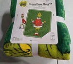 New-the "grinch" Dr Seuss No-sew Fleece Throw Kit 48X60 Feeling Grinchy. Fixed Price $39.99.