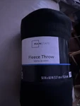 Mainstays Fleece Throw New 50 X 60 Black Great For Pet Beds!!. Fixed Price $8.84.