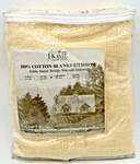 Eddie Bauer 100% Cotton Throw Blanket Queen 90" X 96" Soft Yellow. Fixed Price $62.30.