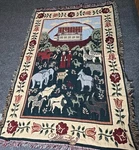 Vintage Williamsburg Goodwin Weavers Tapestry Throw Blanket 45X65. Fixed Price $40.00.