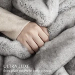 Evergrace Ultra Soft Luxury Silver Onyx Mink Faux Fur Throw Blanket Thick Warm. Fixed Price $45.00.