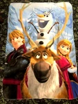 Disney Frozen Out In The Cold Fleece Blanket Anna, Sven, Olef, Kristoff. Fixed Price $9.95.