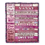 Personalized To My Nanny For Girls Kids Baby Birthday Blanket Mothers Gift. Fixed Price $39.99.