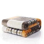 Tache Orange Super Soft Micro Fleece Plaid Throw Blanket 63X87 Twin Repaired. Fixed Price $24.61.