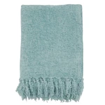 Saro Lifestyle Chenille Throw Blanket With Fringed Edge, Aqua, 50"X60". Fixed Price $78.54.