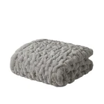 Gracie Mills Ashlee Modern Solid Ruched Fur Throw Blanket. Fixed Price $50.99.