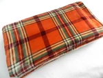 Montauk Orange Plaid Throw, Blanket, Excellent. Fixed Price $42.99.