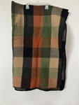 Chatham Wool Blanket Plaid Green Orange 39 X 58. Fixed Price $39.95.