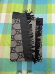 Gucci Monogram Wool Cashmere Throw Made In Italy 72 X 58 Beige Brown. Fixed Price $475.00.