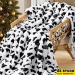 Ultra Soft Electric Heated Blanket Sherpa Cow Print Cozy Gift Home Office New. Fixed Price $44.94.
