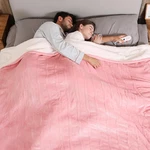 Cozy Dual Control Heated King Blanket - 5 Levels, Plush Pink, Auto Off. Fixed Price $87.99.