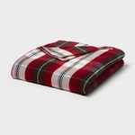 Full/queen Brushed Cotton Blanket Red Plaid - Threshold. Fixed Price $18.99.
