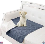 Reversible Waterproof Dog Blanket 30X30" Small Pet Couch Cover Blue & Cream. Fixed Price $36.19.