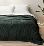 Casaluna Chunky Sweater Knit King Size Blanket - Green. Fixed Price $35.00.